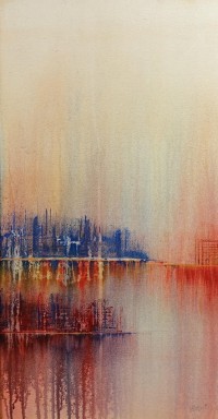 Irtiza Kazmi, 14 x 30 inches, Acrylics on Canvas, Landscape Painting, AC-IRTK-073